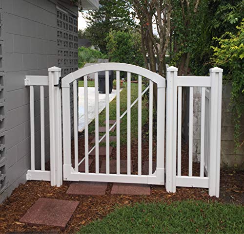WamBam Traditional 4 by 4Feet Premium Vinyl Yard and Pool Gate with Powder Coated Stainless Steel Hardware